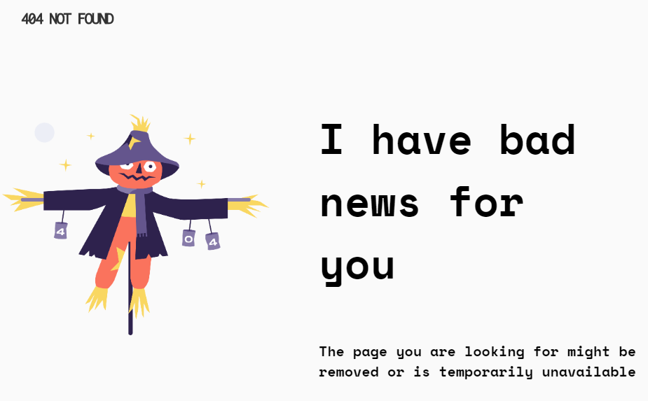 a 404 page screenshot